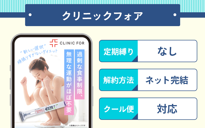 クリニックフォアはマンジャロ2.5mgの3か月分まとめて処方におすすめ