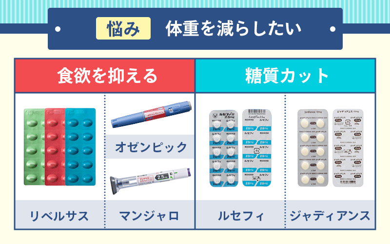 痩せる薬の種類